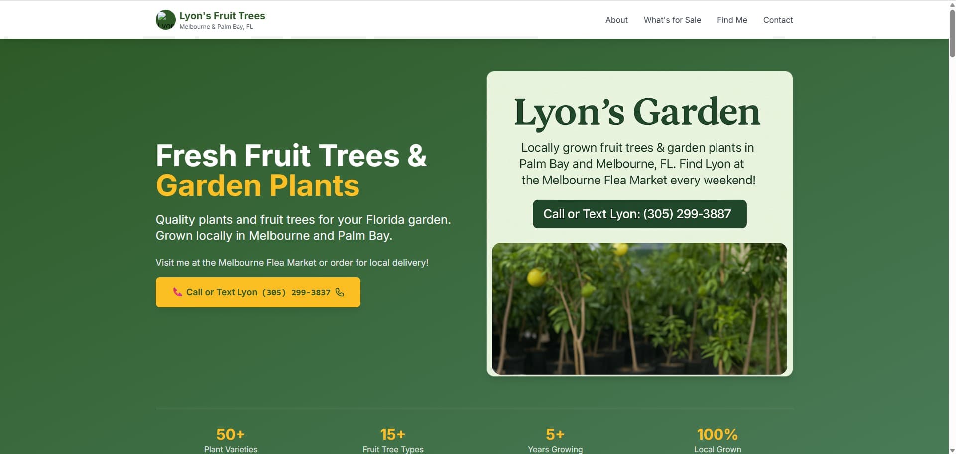 Lyon Tree Service - Website Screenshot