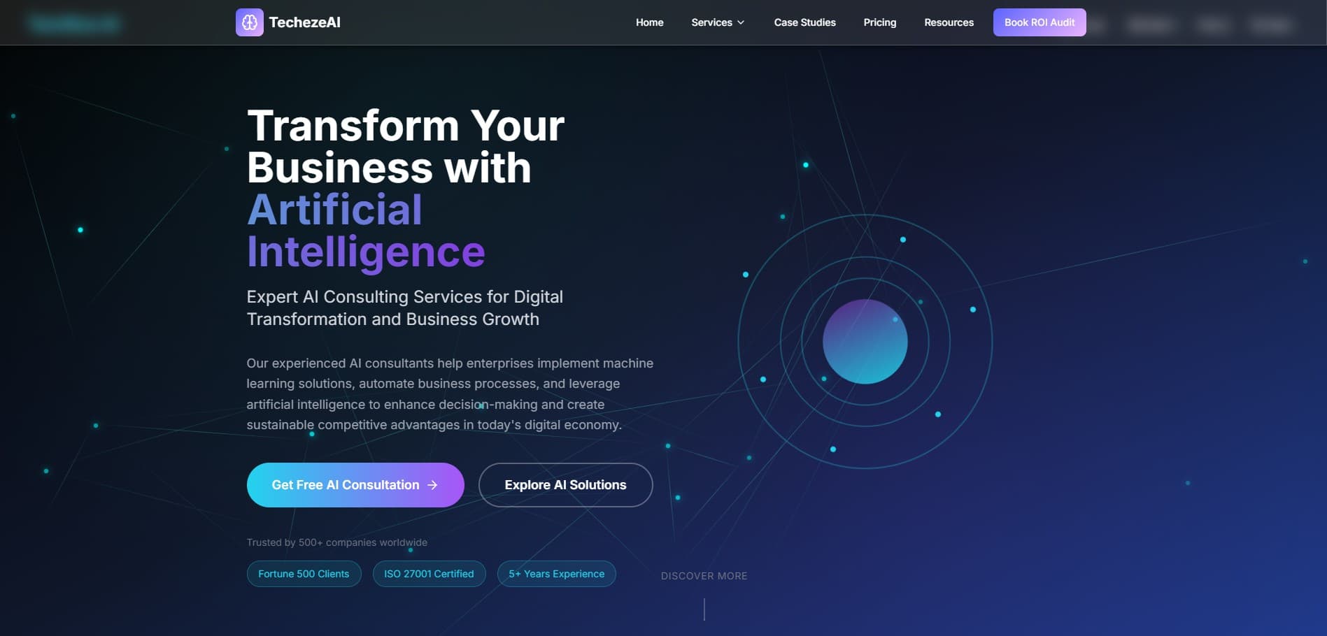 TechEze AI - Website Screenshot